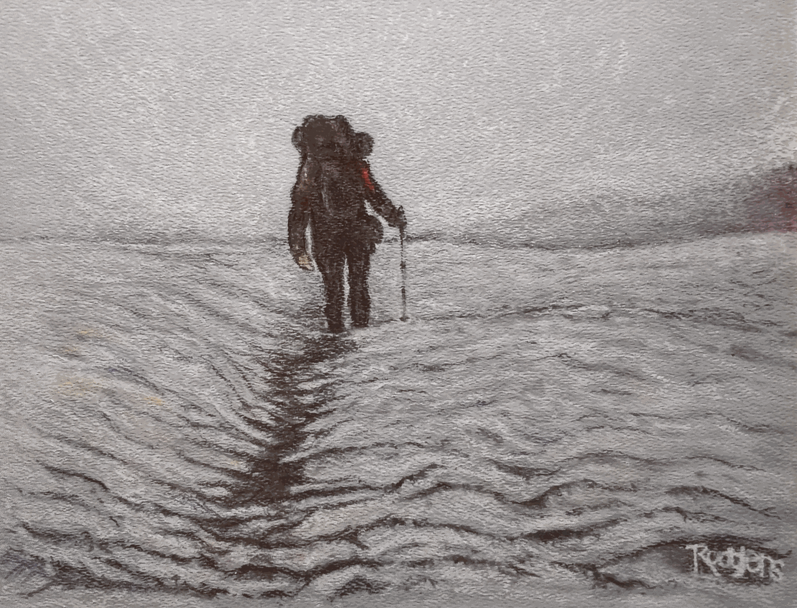Painting Walking-Into-Sea